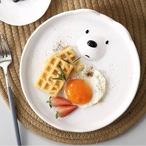 Ceramic White Dinner Plates Set of 2